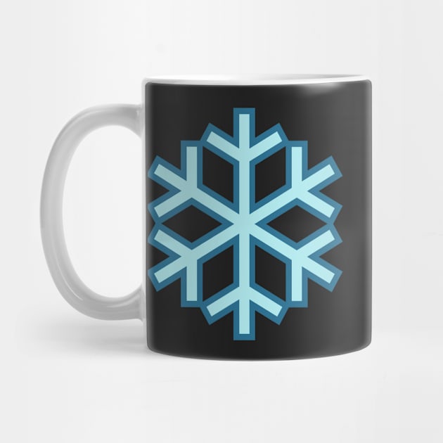 Blue Winter Snowflake Pattern by softbluehum